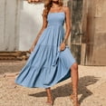 thumbnail image 2 of Linen Sundresses for Women 2025 Summer Loose Fit Baggy Boho Dressy Dresses Sleeveless Tank Maxi Dress Trendy Loose Beach Dress Going Out Holiday Sun-Dress, 2 of 7