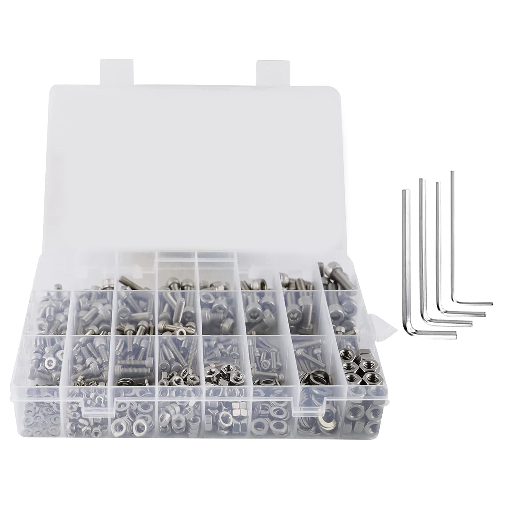 500pcs Set M3 M4 M5 Screw Bolts and Nuts Precise Hex Head Cap Stainless Steel UK 