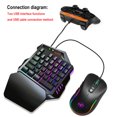 thumbnail image 4 of HXSJ V500 Teclado para juegos con una mano RGB USB Teclado iluminado con cable con convertidor Irfora Teclado para juegos, 4 of 7