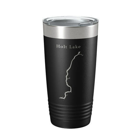 

Holt Lake Map Tumbler Travel Mug Insulated Laser Engraved Coffee Cup Alabama 20 oz Black