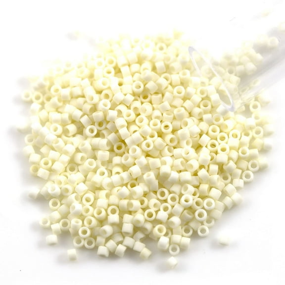 Miyuki Delica Seed Bead 11/0 Matte Opaque Glazed Luster Ivory