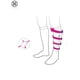 thumbnail image 3 of Luxtrada - 2 pares de calcetines de compresión hasta la rodilla para hombre y mujer, ideales para correr, deportes y viajes (negro, L/XL), 3 of 7