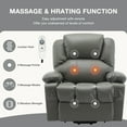 thumbnail image 4 of JONPONY Power Lift Recliner Chair Recliners for Elderly with Heat and Massage Recliner Chair for Living Room with Infinite Position and Side Pocket,USB Charge Port,Grey, 4 of 13