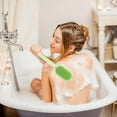 thumbnail image 5 of New Upgrade Back Scrubber for Shower, 27.6'' Long Handle Shower Brush for Body, Double Sided Bath Back Brush for Body Exfoliator and Deep Clean, Green, 5 of 9