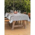 thumbnail image 2 of Outdoor Tablecloth with Umbrella Hole and Zipper, Grey Christmas Rectangle Table Cloth 54x80 Inch Waterproof Tablecloth, Retro Winter Snowman Xmas Tree Snowflakes Picnic Table Cover for Patio Camping, 2 of 7