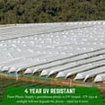 thumbnail image 2 of Farm Plastic Supply - String Reinforced 4 Year UV Resistant 10 mil White Greenhouse Plastic Sheeting - 4 Year UV Resistant Polyethylene Greenhouse Film, Hoop House Green House Cover (20' x 10'), 2 of 6