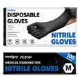 thumbnail image 1 of Guantes desechables Medguy de nitrilo negro, 4,5 mil, 100 unidades, 1 of 7
