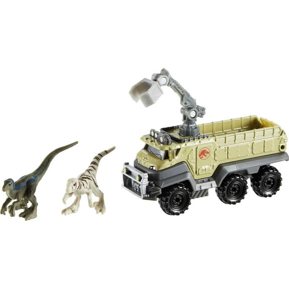 Matchbox Jurassic World Dino Transporters, 1 Vehicle & 1-2 Mini Dinosaurs
