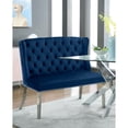 thumbnail image 2 of Meridian Furniture Navy Velvet Suri Settee Bench, 2 of 8