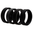 thumbnail image 1 of Juego de anillos de boda de silicona BR Step - Negro de ROQ para hombres - Anillo de 4 x 10 mm, 1 of 1