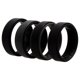 thumbnail image 1 of Juego de anillos de boda de silicona BR Step - Negro de ROQ para hombres - Anillo de 4 x 10 mm, 1 of 1