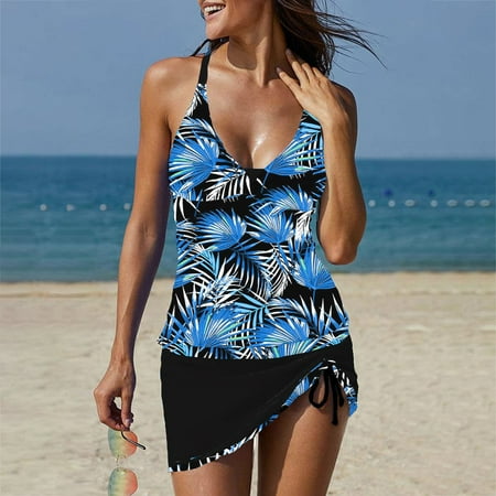 

Swimsuit women bikini Women s Swimwear Tankini 2 Piece Normal High Waisted Green White Blue Golden Black Padded V Wire Bathing Suits Sports Vacation Sexy / Strap New Bras plus size