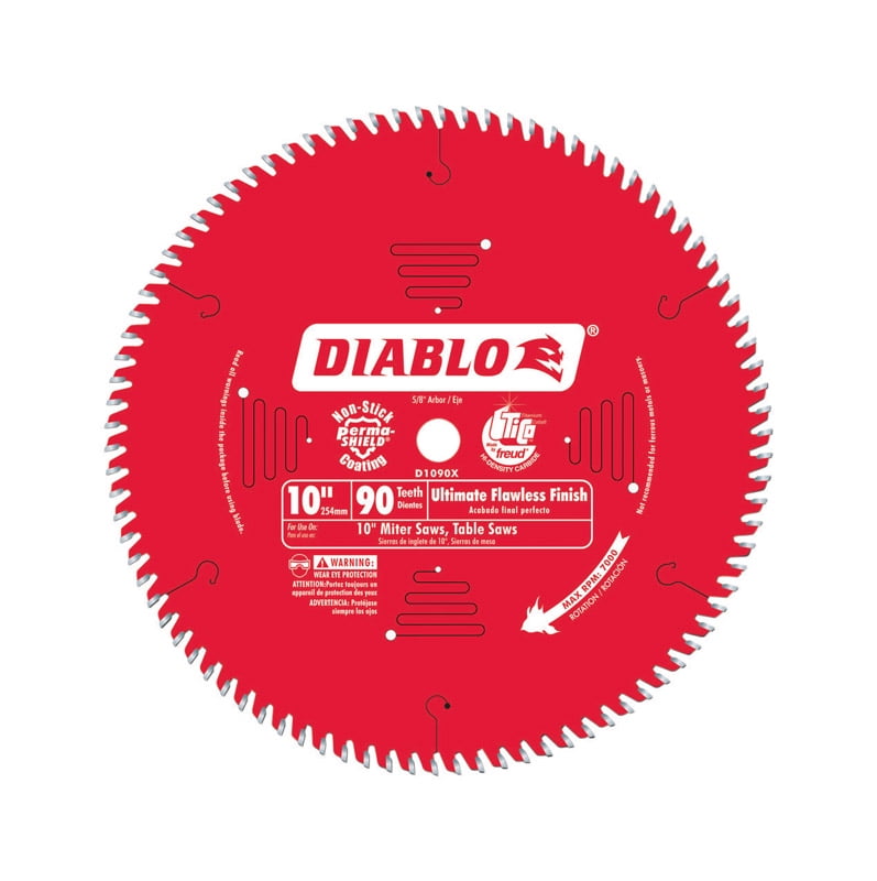 Photo 1 of Diablo D1090X 10Inch 90 Tpi Fine Finish Circular Saw Blade