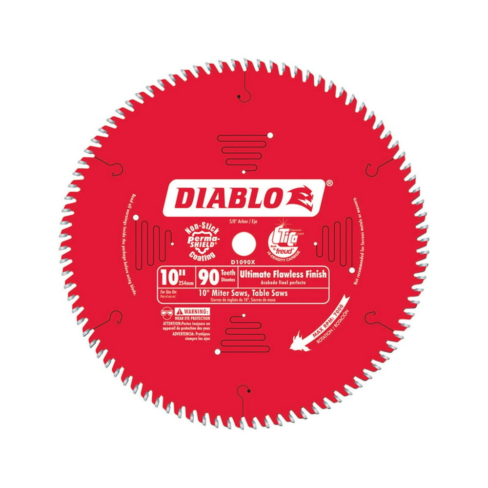 Diablo D1090X 10Inch 90 Tpi Fine Finish Circular Saw Blade Walmart