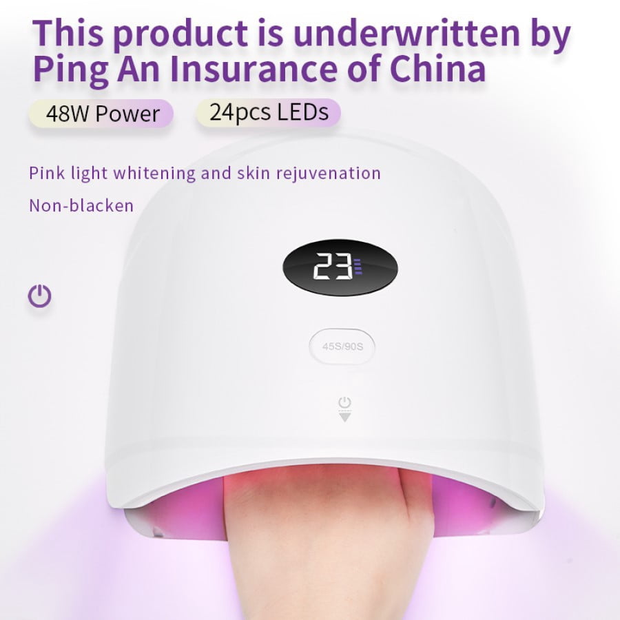 Rechargeable Cordless UV LED Nail Lamp, Portable Nail Dryer for Fast Curing All Gel Polish, with 3 Timers & Smart Auto-Sensor for Home & Salon Use