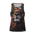 thumbnail image 3 of Haiem Lion Forest Crown Men Workout Tank Top Gym Bodybuilding Sleeveless Muscle T Shirts Athletic Tank Breathable Workout Shirt-Large, 3 of 8