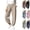 Khaki, variant on Tsivenald Sweatpants for Women Wide Leg Pants Elastic High Waist Trousers Fall Trendy Casual Baggy Sweat Pants with Pockets Size S-XXXL