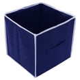thumbnail image 3 of AMAK INC Foldable Storage Cube Box | Fabric Storage Organizer with Lid & Handle | Closet Organizer for Clothes, Toys & Accessories | Space Saving Storage Bin (Blue), 3 of 5