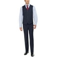 thumbnail image 4 of LN LUCIANO NATAZZI Men's Two Button Bird's Eye 3 Piece Modern Fit Vested Suit French Blue, 4 of 5