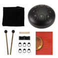 thumbnail image 2 of Rain Drum for Outside,Rain Drum for Outside When It ,Rain Drum for Outside Garden,6 Inch 8 Notes Chakra Drum(Black), 2 of 5