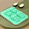 thumbnail image 4 of Ice Cube Mold,Cute 3D Silicone Tray Reusable Animal Shape Silicone Large Tray With Lid For Ice Iced Coffee( Dance Lio), 4 of 9