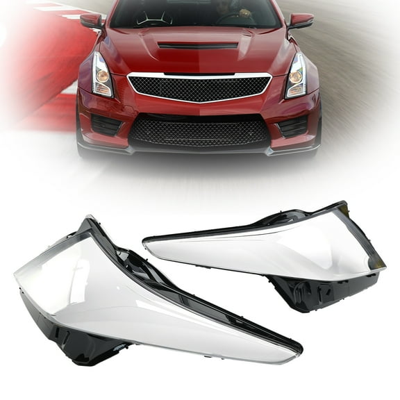 Left Right Headlight Lens Cover For Cadillac ATS 2013-2018