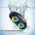 thumbnail image 3 of JYX Bluetooth Speaker, Portable Wireless Speaker with DJ Lights, Deep Bass, Waterproof Outdoor Speaker Boombox for Pool Beach Party, 3 of 16