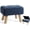 Dark Blue, variant on Storage Ottoman, Small Storage Ottoman Foot Stool with Wood Legs, Teddy Velvet Rectangular Foot Rest for Chair, Soft Sponge White Footstool for Living Room, Couch, Bedroom, Dorm (Grizzly)