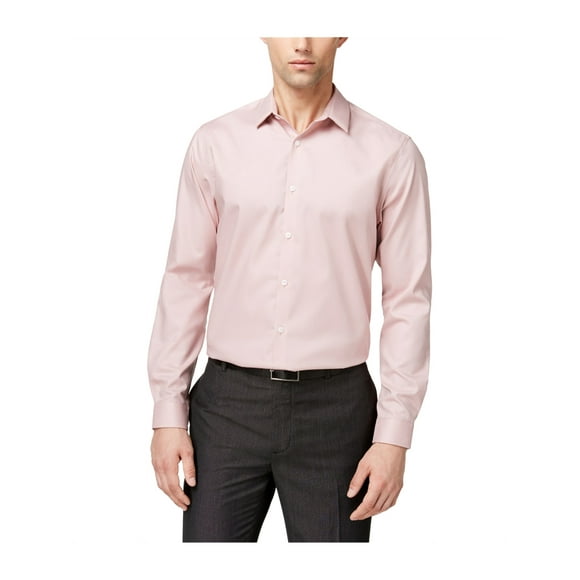 I-N-C Mens Non Iron Button Up Shirt palemauve XL