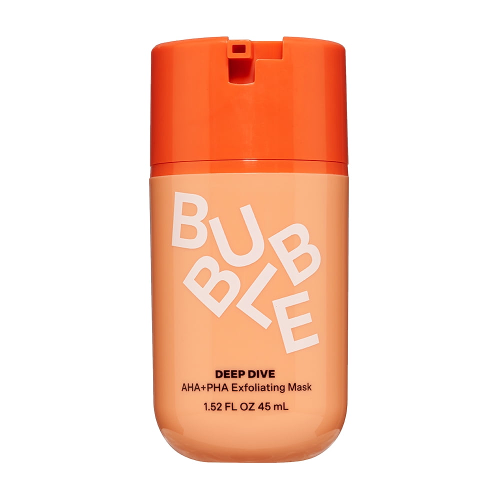 Bubble Skincare Deep Dive AHA + PHA Exfoliating Mask, All Skin Types, 1.52 fl oz