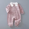 thumbnail image 2 of CAUYDY 0-3M 6-9M 12-18M Baby Boy Gift Newborn Clothing Preemie Long Sleeve Romper Infant Boys Sleepers Fall Winter Toddler Bodysuit Pajamas Pink for Sizes 3-6 Months, 2 of 4