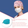 thumbnail image 3 of Gourd Caps Nurse Durability Pure Color Button Nurses Caps Professional Assorted Colors Tie Back Work Uniform Operating Hats L36, 3 of 7