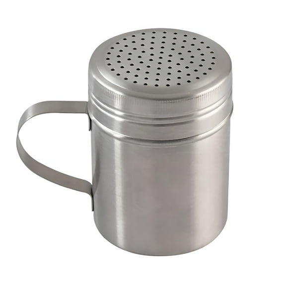 ACDANC Powdered Sugar Shaker Duster with Handle Cinnamon Shaker for Coffee Bar Fine Mesh Dredge Metal for Salt,Spice,Sugar,Flour - 10 Oz
