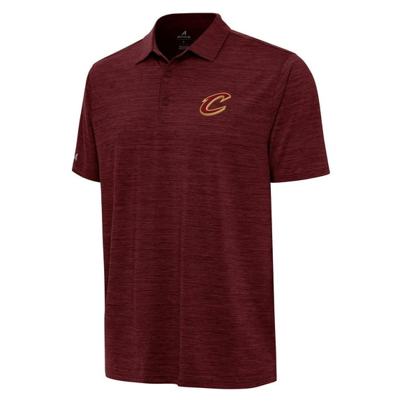 Men's Antigua  Heather Wine Cleveland Cavaliers Layout Polo