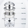 thumbnail image 6 of 5 Quart 2 Pack Chafing Dish Set Stainless Steel Buffet Chafers for Parties More, 6 of 10