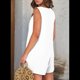 thumbnail image 5 of Mono de Verano para Mujer, Holgado, Sin Mangas, Plisado, con Lazo Frontal y Cuello en V, , Talla L, 5 of 6