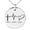 Gold, variant on Stainless Steel Faith Hope Love Lifeline CZ Small Medallion Circle Charm Pendant Necklace
