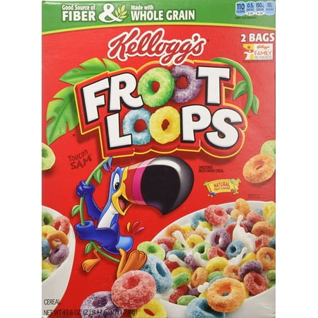 Kelloggs Froot Loops Cereal 436 Total Ounce Two Bag Value Box Kelloggs Froot Loops Cereal 436 Total Ounce Two Bag Value Box