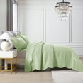 thumbnail image 5 of MarCielo 3-Piece Elegantly Embroidered 100% Cotton Oversized Quilt Bedspread Set TX, 5 of 5