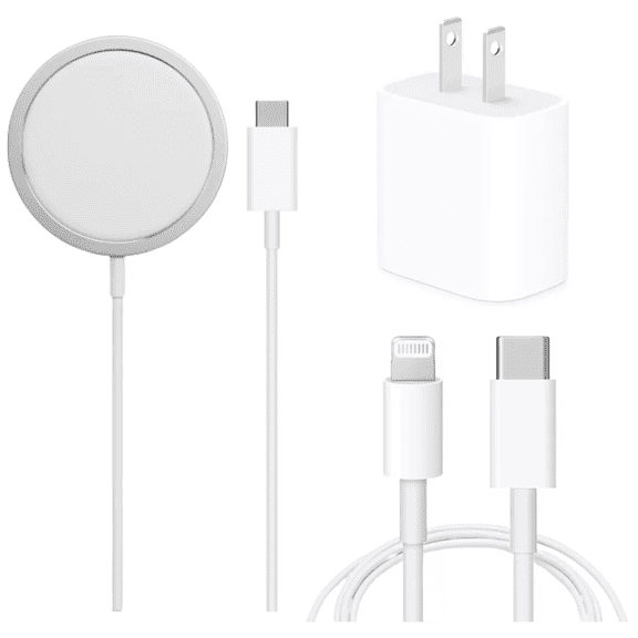 kit cargador inalámbrico BLOOSOM con cubo 20W y cable tipo C para Iphone Carga rápida Blanco
