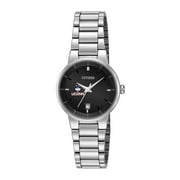 Women's Citizen Watch Silver UConn Huskies Black Dial Stainless Steel Watch