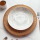 thumbnail image 4 of de Ratán Natural Hecho A Mano de 13 Pulgadas, Mantel Individual Redondo , Bandeja para Servir Pan y Aperitivos, Decoración de Mesa, 4 of 5