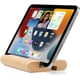 thumbnail image 3 of Soporte de bambú para tableta y teléfono celular para escritorio, para iPhone, iPad, tabletas y todos los teléfonos (tamaño grande A), 3 of 5