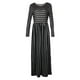 thumbnail image 2 of Vestido maxi a rayas Baoblaze elegante para Mujer manga larga, 2 of 8