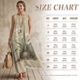 thumbnail image 5 of FOR U DESIGNS Beige Flower Ink Print Matching Outfits for Couples Linen-Like Sleeveless Women's Casual Dresses & Men's Button Down Shirt 2026 Chinese Style Summer Outfits, 5 of 7