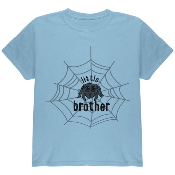 Little Brother Cute Spider Youth T Shirt Light Blue YXL