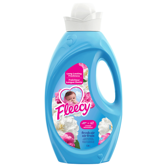 Fleecy Concentrated Fabric Softener, Fresh Air Scent, 1.36 L