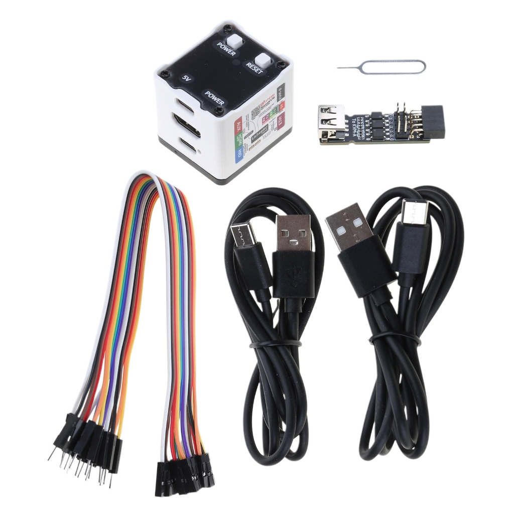 Small KVM Remote Server Management Device With Video Captures USB2.0 Port 100Mbps Ethernet Memory Slot and Display