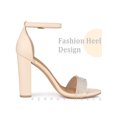 thumbnail image 4 of BLISSFUL STEP Open Toe Rhines Ankle Strap Block Heel Sandals for Women, 4 of 6