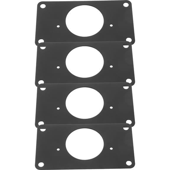 Cabinet Door Hinge Repair Plate Set of 1 in Black Stainless Steel for Doors 0.5mm Thick